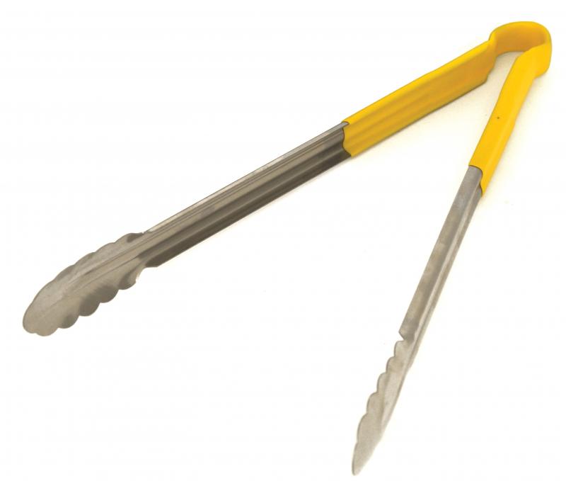 16-inch Heavy-Duty Utility Tong with Yellow Plastic Handle